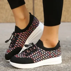 Speedupgadgets Women Fashion Fly Knit Breathable Fashion Sneakers