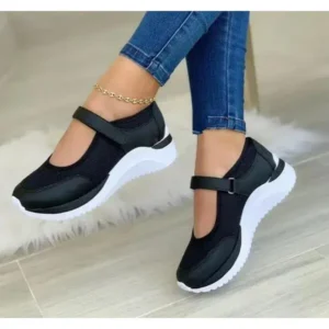 Speedupgadgets Casual Velcro Platform Plus Size Mesh Sneakers