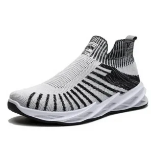 Speedupgadgets Men'S Fashion Mesh Breathable Lightweight Stripe Sneakers