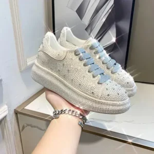 Speedupgadgets Casual Rhinestone Platform Sneakers