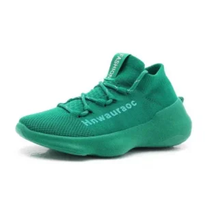 Speedupgadgets Couple Fashion Lace Up Design Knitted Mesh Breathable Sneakers