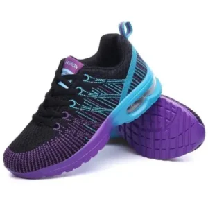 Speedupgadgets Women Fashion Casual Lace Up Design Mesh Breathable Air Cushion Shock Absorbing Sneakers