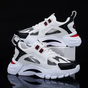 Speedupgadgets Men Spring Autumn Fashion Casual Colorblock Mesh Cloth Breathable Lightweight Rubber Platform Shoes Sneakers