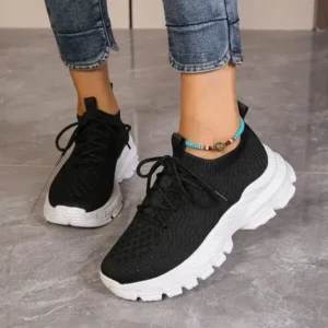 Speedupgadgets Women Fashionable Thick-Soles Breathable Sneakers