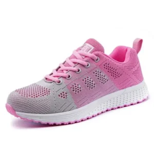 Speedupgadgets Women Fashion Casual Color Blocking Lace-Up Mesh Breathable Sneakers