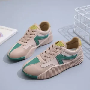 Speedupgadgets Women Fashion Color Block Breathable Sneakers