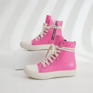 Speedupgadgets Women Fashion Rose Faux Leather High Top Shoes