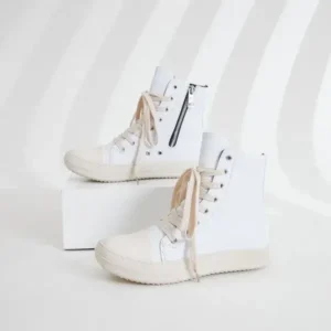 Speedupgadgets Women Fashionable Hip Hop White High Top Sneakers