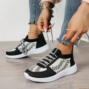 Speedupgadgets Women Fashion Color Block Mesh Platform Sneakers